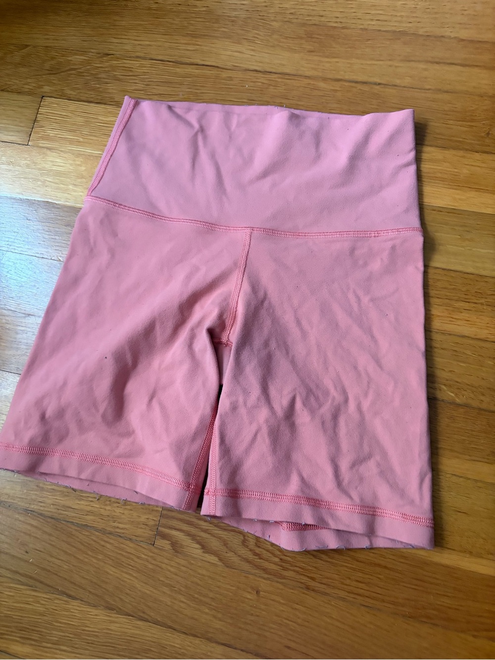 TNA Coral Pink High-Waist Women’s Bike Shorts